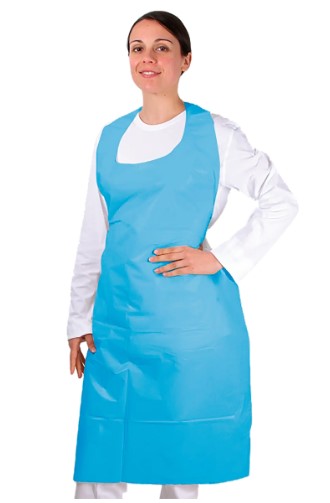 Engangsforklæde AMPri blå, PE